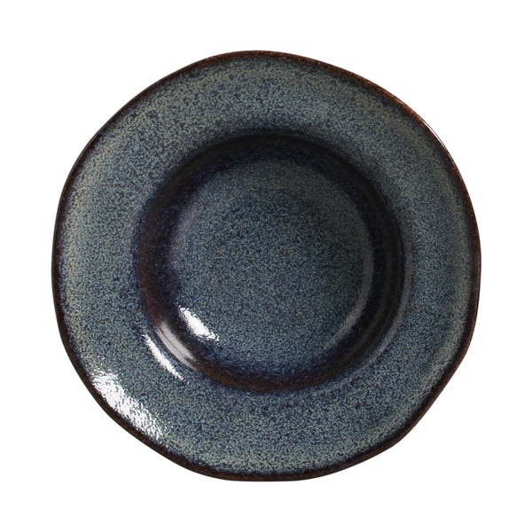 Porto Brasil TITANIUM DEEP RIM PLATE  STONEWARE dia. 7.48x2.17"  SKU: '16014109401