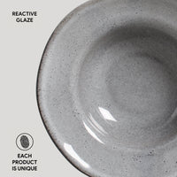 Porto Brasil DUST DEEP RIM PLATE  STONEWARE dia. 7.48x2.17"  SKU: '16014115801