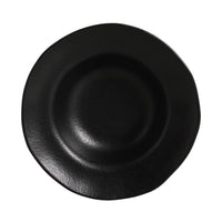 Porto Brasil MATTE BLACK DEEP RIM PLATE  STONEWARE dia. 7.48x2.17"  SKU: '1601473901
