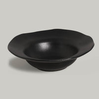 Porto Brasil MATTE BLACK DEEP RIM PLATE  STONEWARE dia. 7.48x2.17"  SKU: '1601473901