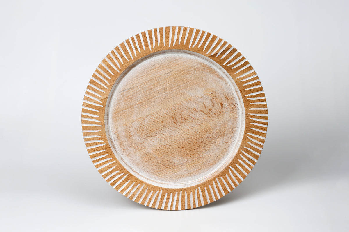 CHARGER PLATE Beech 12.99 inches #0517