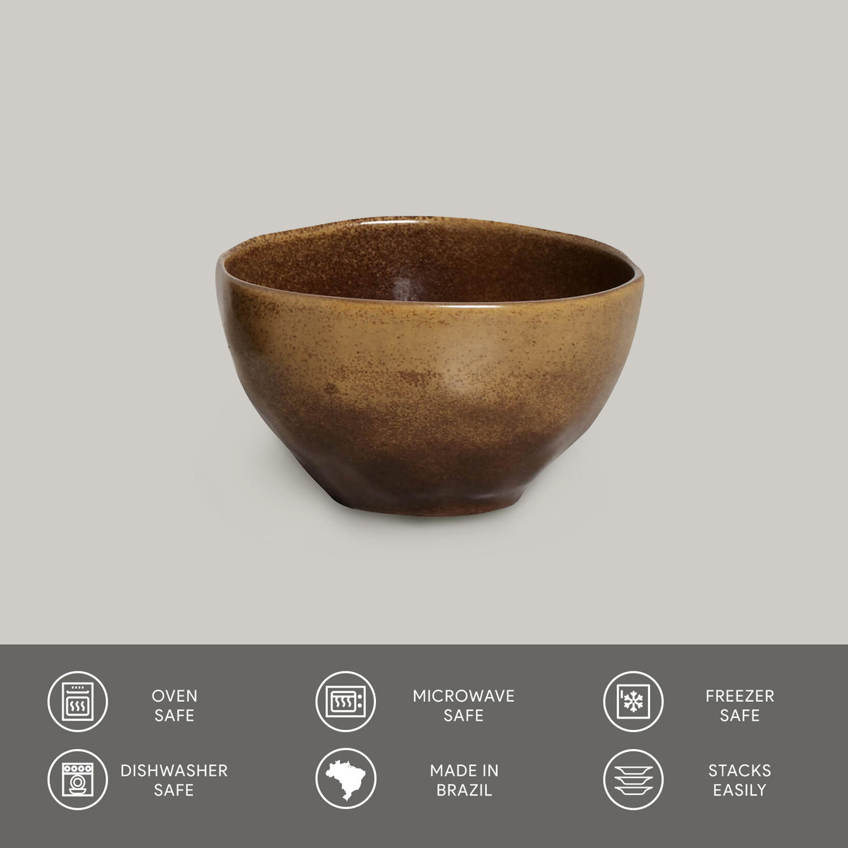 Porto Brasil DIJON BOWL ORGANIC STONEWARE dia. 5.24"  SKU: '1914105801