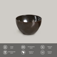Porto Brasil METALLICA BOWL ORGANIC STONEWARE dia. 5.24"  SKU: '1914108701