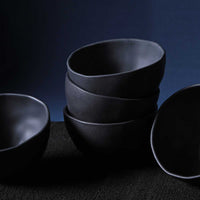 Porto Brasil MATTE BLACK BOWL ORGANIC STONEWARE dia. 5.24"  SKU: '191473901