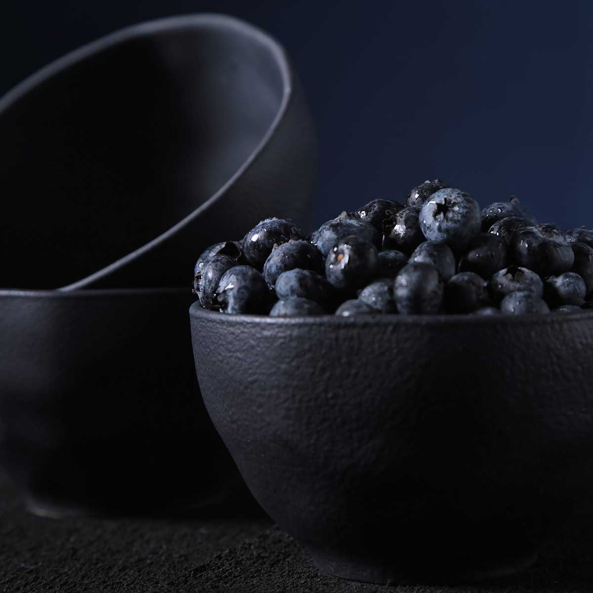 Porto Brasil MATTE BLACK BOWL ORGANIC STONEWARE dia. 5.24"  SKU: '191473901