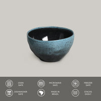 Porto Brasil NIGHT SKY BOWL ORGANIC STONEWARE dia. 5.24"  SKU: '191481301