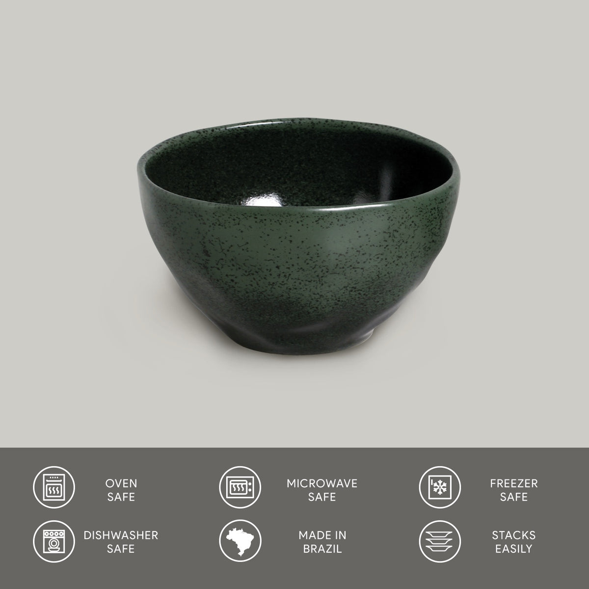 Porto Brasil GREENERY BOWL ORGANIC STONEWARE dia. 5.24"  SKU: '191495801