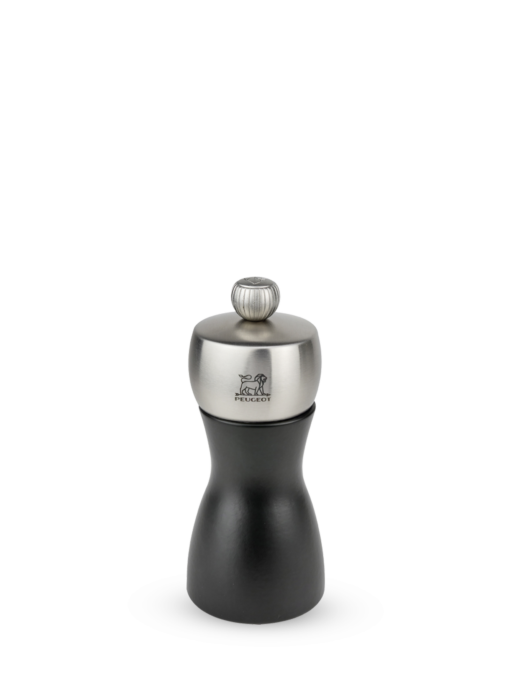 Peugeot Fidji Zirlion Salt Mill, Wood/Stainless, Black, 12 cm - 5 in SKU: 21290