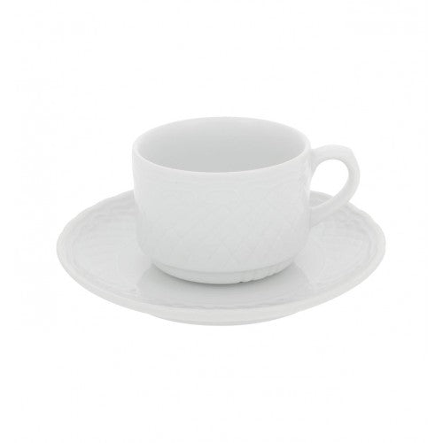 Vista Alegre Escorial White - Coffee Cup & Saucer 510/10 SKU: 22000432