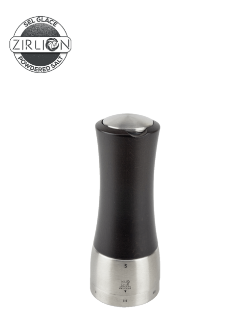 Peugeot Madras Zirlion Salt Mill, u'Select, Wood/Stainless, Chocolate, 16 cm - 6 in SKU: 2521200