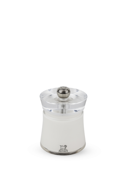Peugeot Bali Zirlion Salt Mill, 8 cm - 3 in, Acrylic/White SKU: 25793