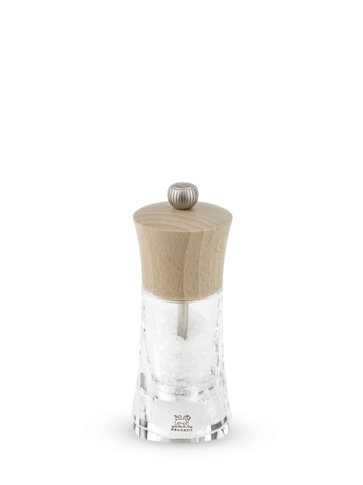 Peugeot Oleron Zirlion Salt Mill, Acrylic/Wood, Natural, 14 cm - 5 in SKU: 28381
