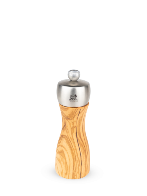 Peugeot Fidji Zirlion Salt Mill, Wood/Stainless, Olive Wood, 15 cm - 6 in SKU: 33811