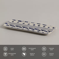 Porto Brasil MAYA RECTANGULAR PR MEDIUM ORGANIC STONEWARE dia. 12.99x5.12" SET OF 2 DESIGNS  SKU: '34014117901