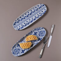 Porto Brasil MAYA SHALLOW OVAL PR LARGE ORGANIC STONEWARE dia. 14.17x5.12" SET OF 2 DESIGNS  SKU: '34214117901