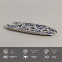 Porto Brasil MAYA SHALLOW OVAL PR LARGE ORGANIC STONEWARE dia. 14.17x5.12" SET OF 2 DESIGNS  SKU: '34214117901
