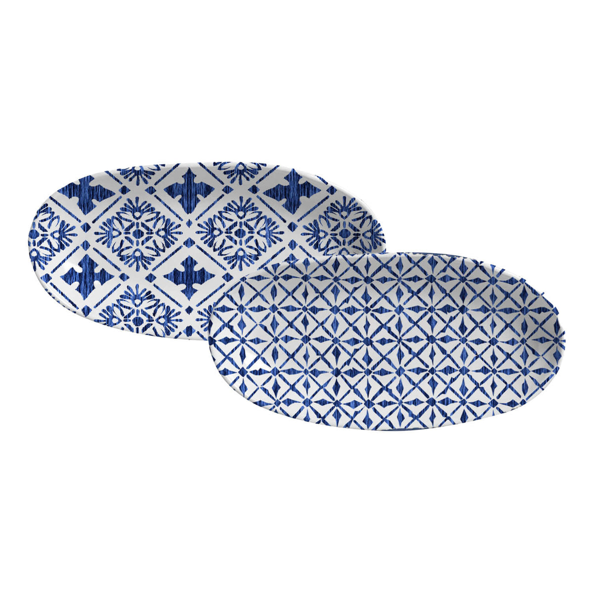 Porto Brasil MAYA DEEP OVAL PR LARGE ORGANIC STONEWARE dia. 12.6x6.3" SET OF 2 DESIGNS  SKU: '34414117901