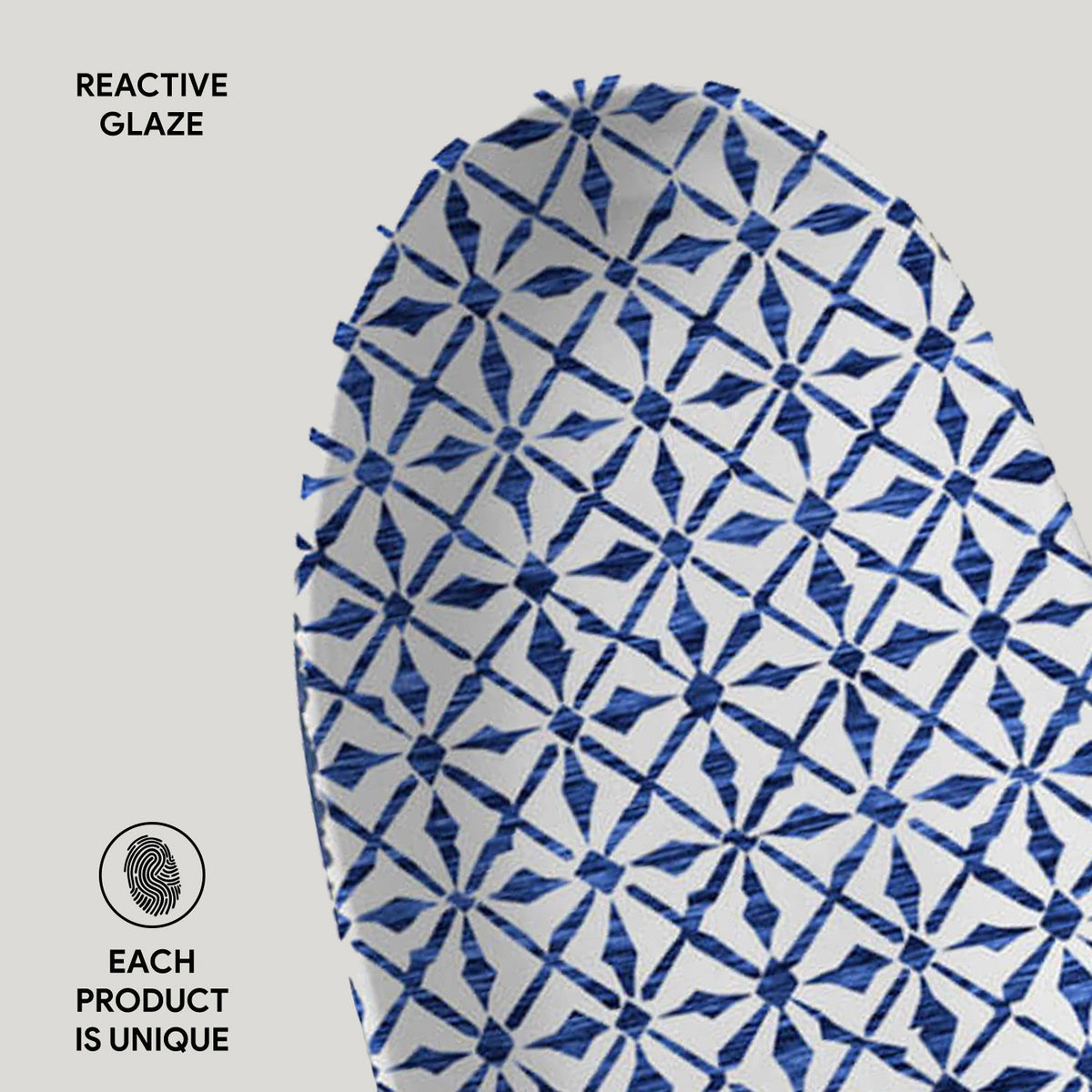 Porto Brasil MAYA DEEP OVAL PR LARGE ORGANIC STONEWARE dia. 12.6x6.3" SET OF 2 DESIGNS  SKU: '34414117901