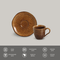 Porto Brasil DIJON ORGANIC COFFEE CUP + ORGANIC SAUCER  SKU: '3514105801