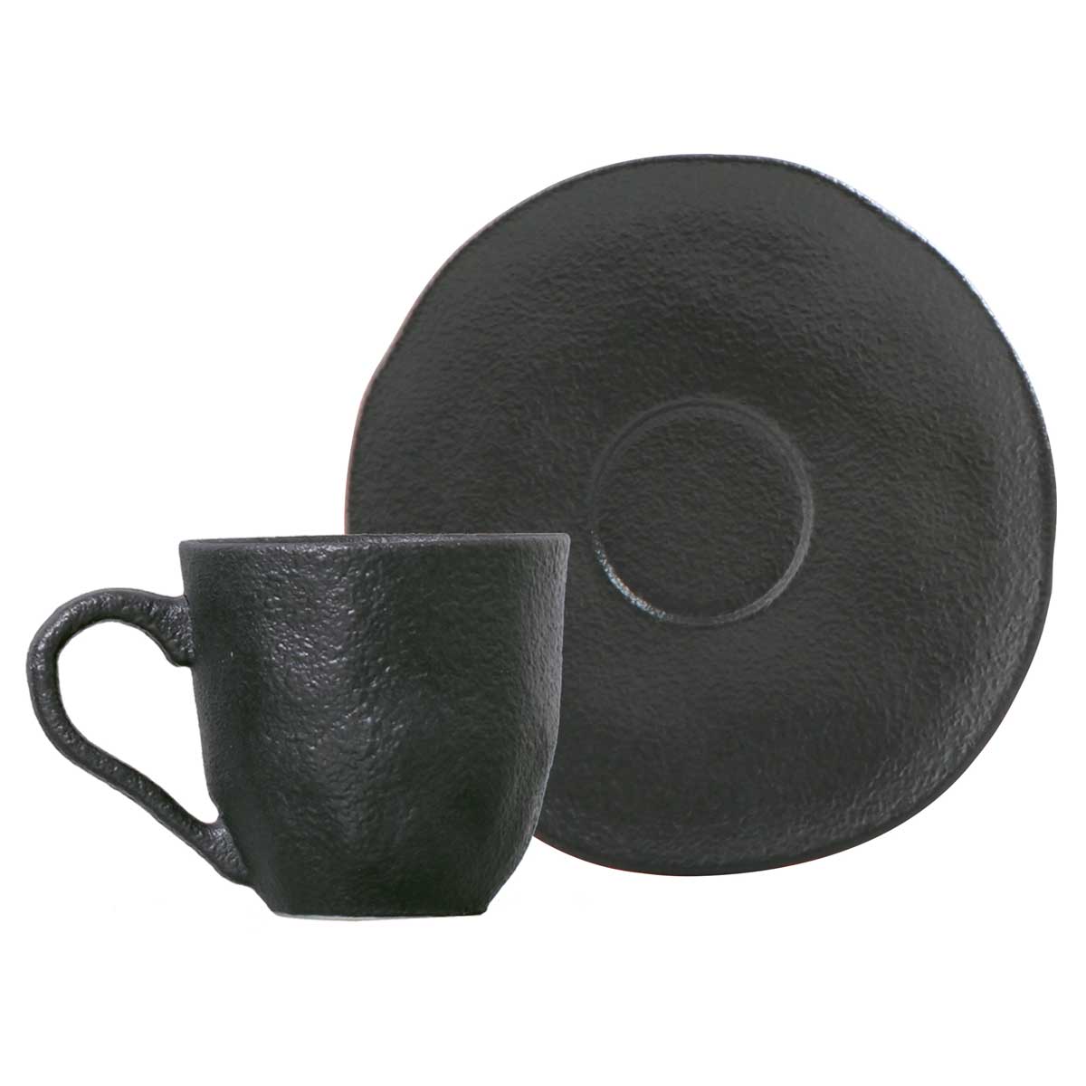 Porto Brasil MATTE BLACK ORGANIC COFFEE CUP + ORGANIC SAUCER  SKU: '351473901