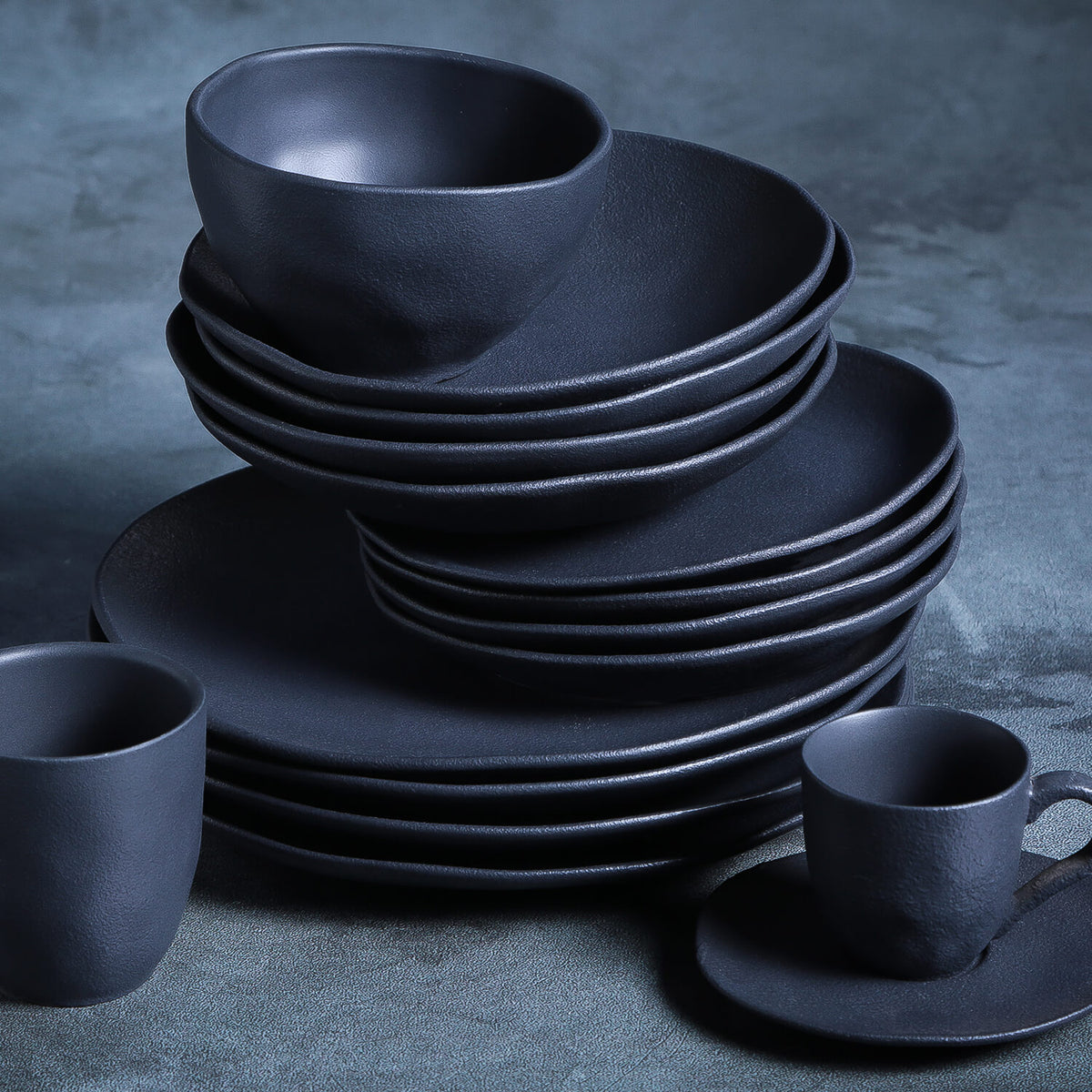 Porto Brasil MATTE BLACK ORGANIC COFFEE CUP + ORGANIC SAUCER  SKU: '351473901