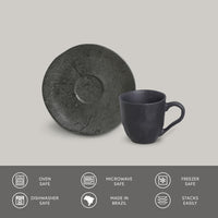 Porto Brasil CHROMIUM ORGANIC COFFEE CUP + ORGANIC SAUCER  SKU: '351474601