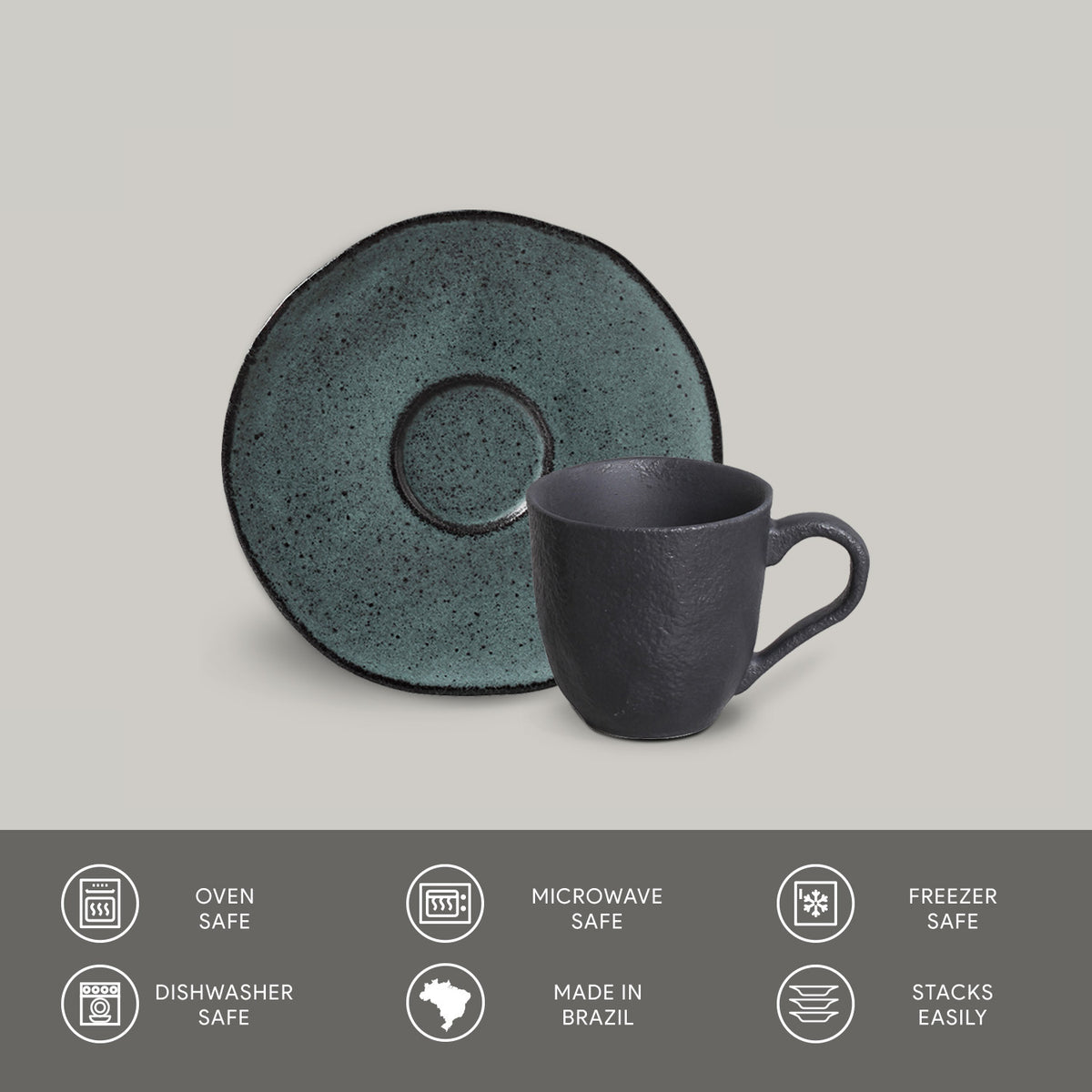 Porto Brasil NIGHT SKY ORGANIC COFFEE CUP + ORGANIC SAUCER  SKU: '351481301