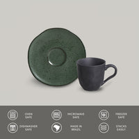 Porto Brasil GREENERY ORGANIC COFFEE CUP + ORGANIC SAUCER  SKU: '351495801