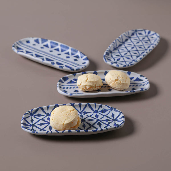 Porto Brasil MAYA SHALLOW OVAL PR ORGANIC STONEWARE dia. 6.5x3.15" SET OF 2 DESIGNS  SKU: '35214117901