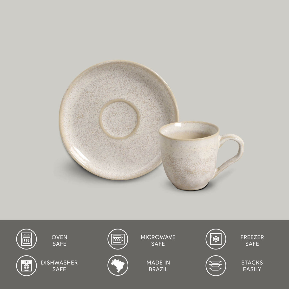 Porto Brasil LATTE ORGANIC COFFEE CUP + BIO SAUCER  SKU: '3531108501