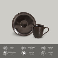 Porto Brasil METALLICA ORGANIC COFFEE CUP + BIO SAUCER  SKU: '3531109301