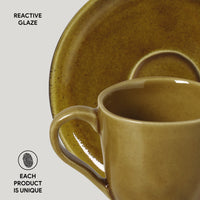 Porto Brasil AMBER ORGANIC COFFEE CUP + BIO SAUCER  SKU: '353177101