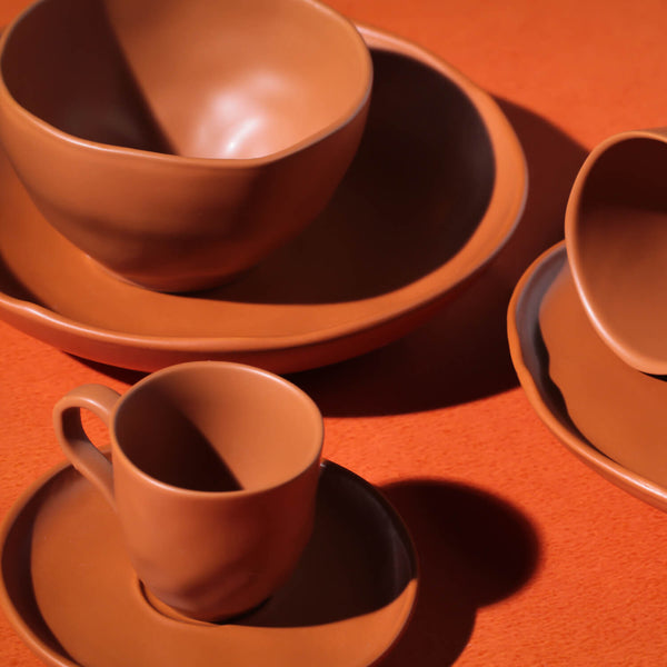 Porto Brasil TERRACOTTA ORGANIC COFFEE CUP + BIO SAUCER  SKU: '353195701