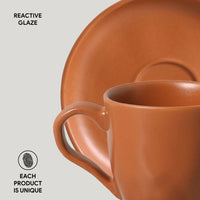 Porto Brasil TERRACOTTA ORGANIC COFFEE CUP + BIO SAUCER  SKU: '353195701