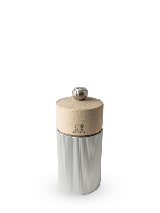 Peugeot Line Zirlion Salt Mill, Aluminum + Beechwood, Natural, 12 cm - 5 in SKU: 39899