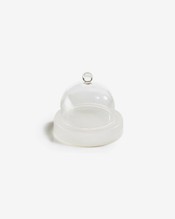 BUTTER DISH WITH GLASS DOME