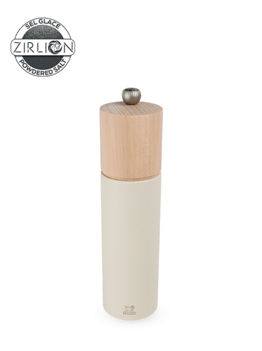 Peugeot Boreal Zirlion Salt Mill, Wood, Feather White, 21 cm - 8 in SKU: 4429900