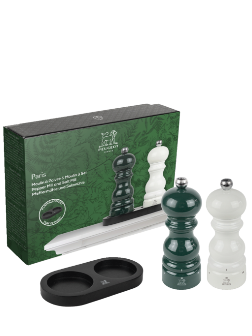 Peugeot Paris Duo u'Select Pepper and Salt Mill, Forest Green + Ivory Gift Set, 20 cm - 8 in SKU: 44916