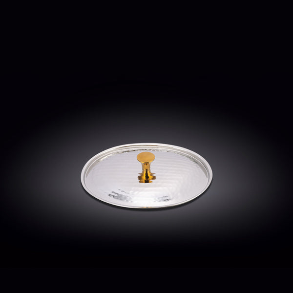 OVAL LID WITH GOLD KNOB 5.5" X 4.5" | 14 X 11.5 CM