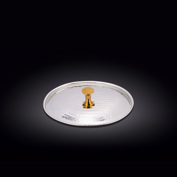 OVAL LID WITH GOLD KNOB 6.25" X 5" | 16 X 13 CM