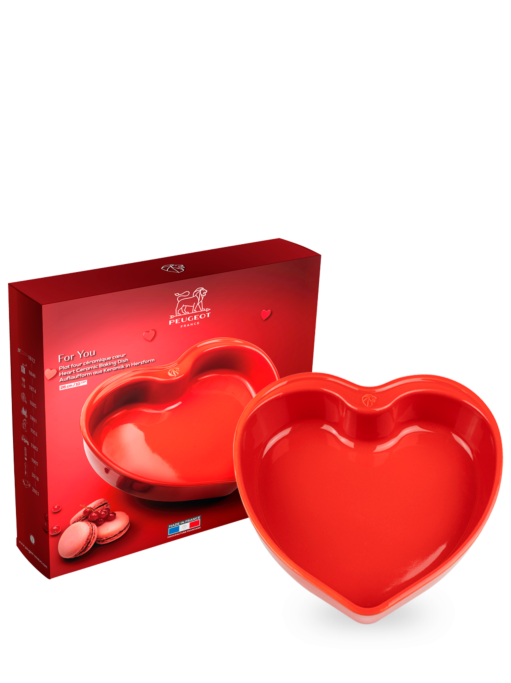 Peugeot Appolia For You Heart Dish, 25 cm - 10 in, Red SKU: 61586