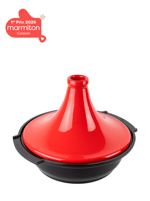 Peugeot Appolia Atlas Tagine, Ceramic + Aluminum, 30 cm - 12 in, Red SKU: 62019