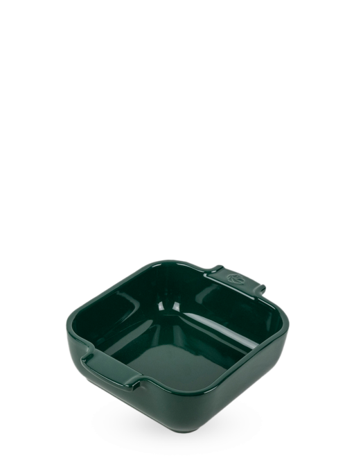 Peugeot Appolia Petite Square Ceramic Baking Dish, 18 cm - 7 in, Forest Green SKU: 62149