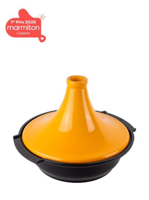Peugeot Appolia Atlas Tagine, Ceramic + Aluminum, 30 cm - 12 in, Saffron Yellow SKU: 62163
