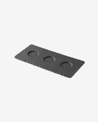 TRAY WITH 3 INDENTS 25X12CM