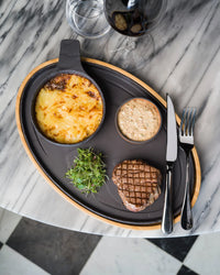 Revol BASALT BURGER PLATE CURVED EDGES 33 Matt slate style SKU: '647784