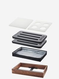 Revol EN SCENE TRAY GN 1/2 FOR 4 CARAFES/BOTTLES Nacryl Anthracite SKU: '656912