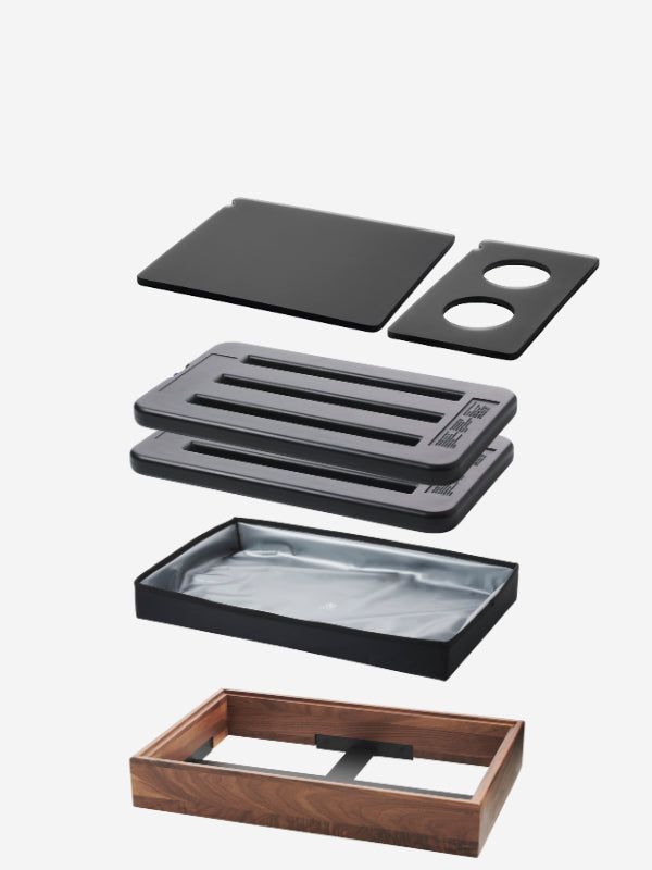 Revol EN SCENE TRAY GN 1/3 FOR 2 CARAFES/BOTTLES Nacryl Anthracite SKU: '656914