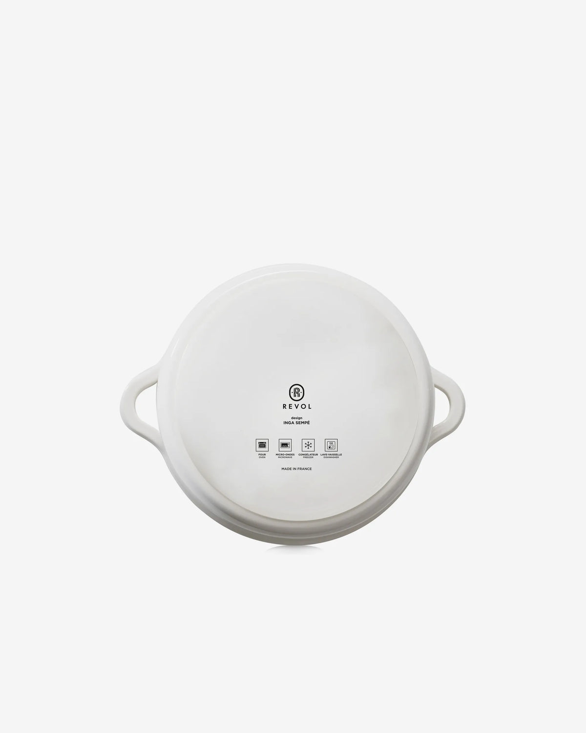 Revol BOMBANCE ROUND COCOTTE 26CM OVEN WITH PORCELAIN LID Alabaster white SKU: '660137