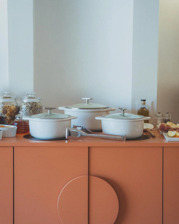 Revol BOMBANCE ROUND COCOTTE 19CM INDUCTION WITH GLASS LID Alabaster white Glass Induction SKU: '660147